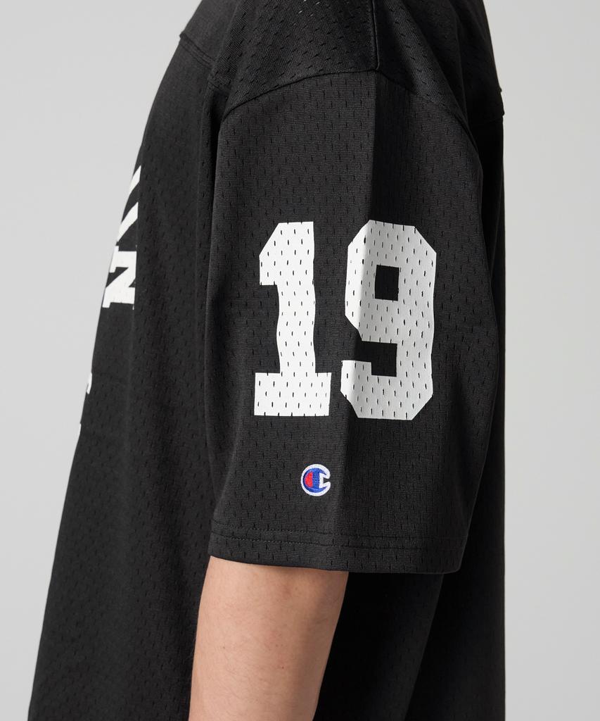 CHAMPION College Mesh Football Jersey T-Shirt Black