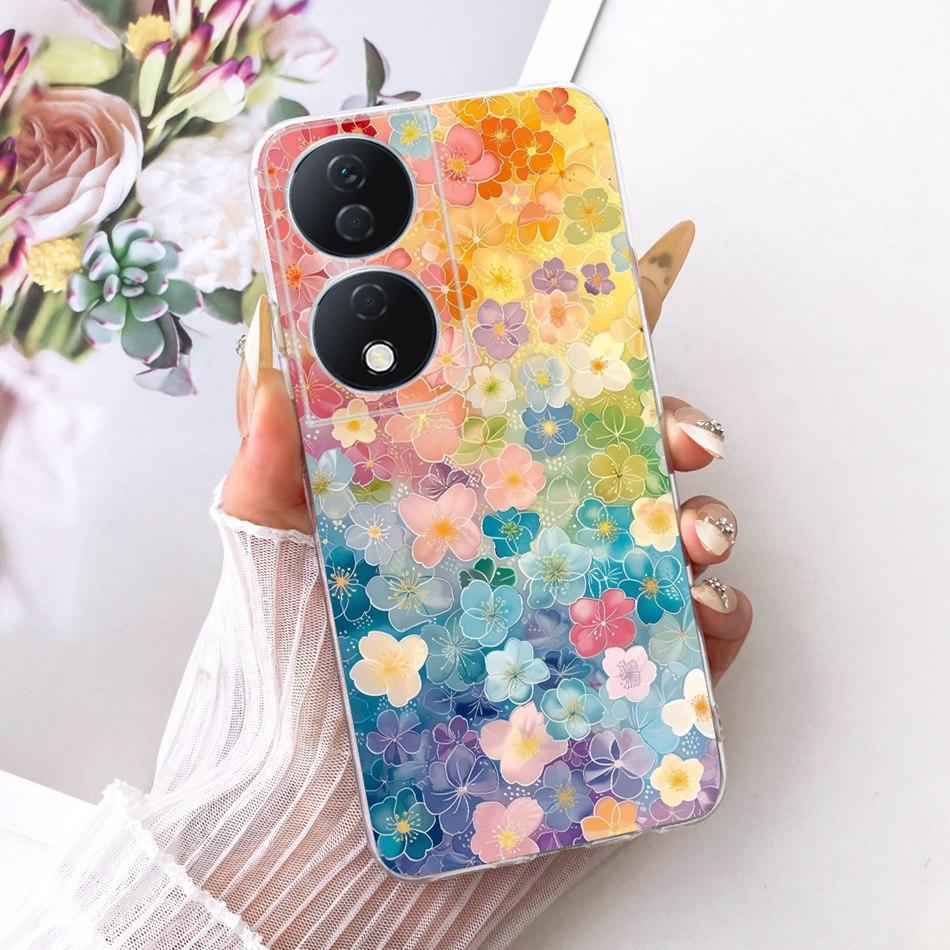For Honor X7b CLK-LX2 2025 Cute Flower Butterfly Cat Painted Case For HonorX7b X 7B 4G 5G Soft Silicone TPU Phone Cases