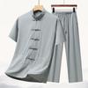 Men's Chinese Style Summer Tang Suit Set - 2026 Casual Printed Design