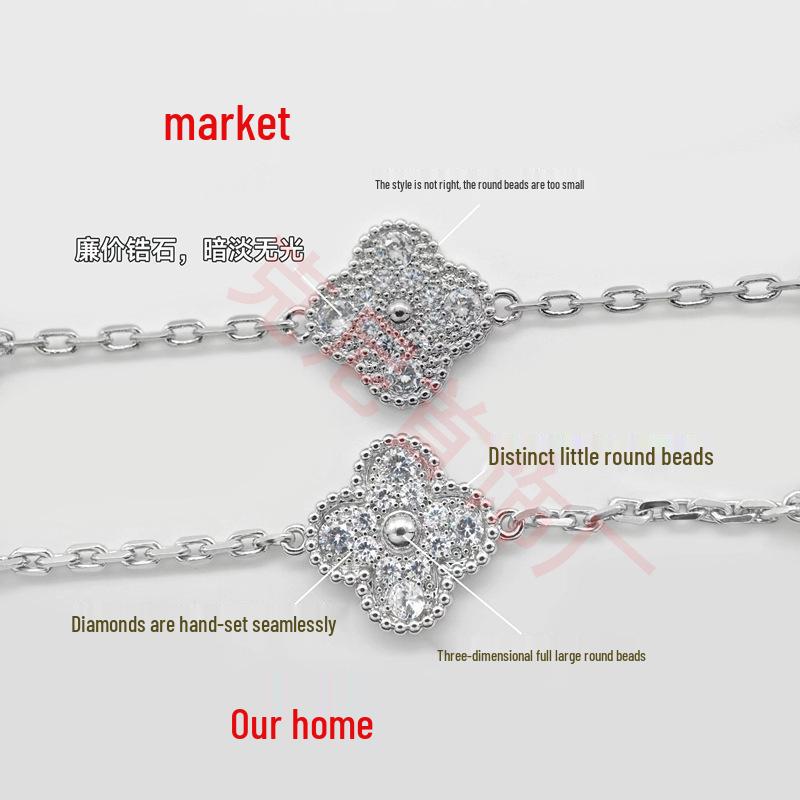 Gold Four-Leaf Clover & Five-Flower Pendant Necklace, 18K Plated, Elegant Gift for Her