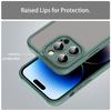 For iPhone 14 Pro Case Drop Proof Airbags Frosted Translucent PC + TPU Phone Back Cover