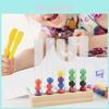 Wooden Kids Learning Tubes With Colorcoded Beads For Handeye Coordination Development