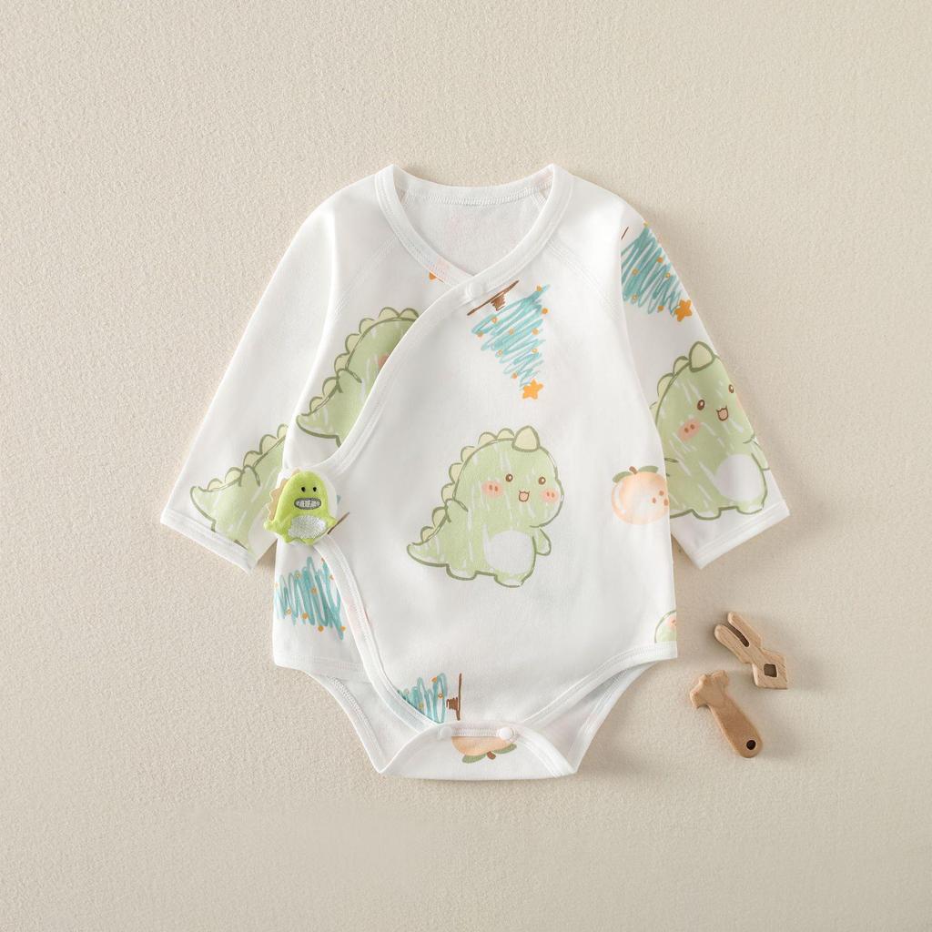 Spring-Summer Infant Pure Cotton Bodysuit: Tagless Newborn Romper for Crawling.