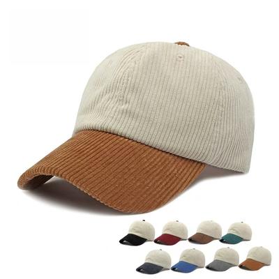 New Women Hat Letter Vintage Corduroy Baseball Cap Autumn And Winter Warm Hat Men Women Fresh Hip Hop Hat Bone Gorras