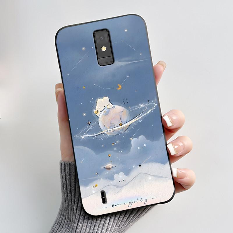 Cute Cartoon Case For ZTE Blade A32 Coque Capa Printing Shell Fundas BladeA32 Protective Cover Soft Silicone Black Casing Covers