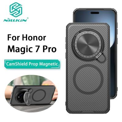 Para Honor Magic 7 Pro Funda de Teléfono Nillkin CamShield Prop Versión Magnética Transparente Carcasa Dura de PC+TPU Cubierta Trasera a Prueba de Golpes