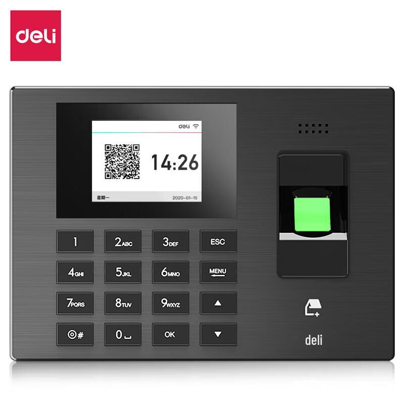 Deli 3960CSE Smart Cloud Fingerprint Time Attendance System CN plug (adapter included)