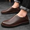 2025 Barefoot shoes men's genuine leather Oxford men's natural leather loafers retro single cowhide handmade 43 44 shoes
