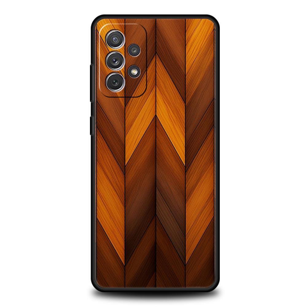 Vintage Wood Grain Pattern Phone Case for Samsung Galaxy A55 A35 A17 A07 A15 A13 A25 A51 A71 A72 A73 A32 A52 A52S A41 Soft TPU
