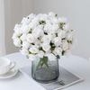 1PC 15 Heads Artificial Flowers Silk Rose Bride Bouquet Wedding Table Party Vase Festival Home Decoration Accessory Fake Flowers