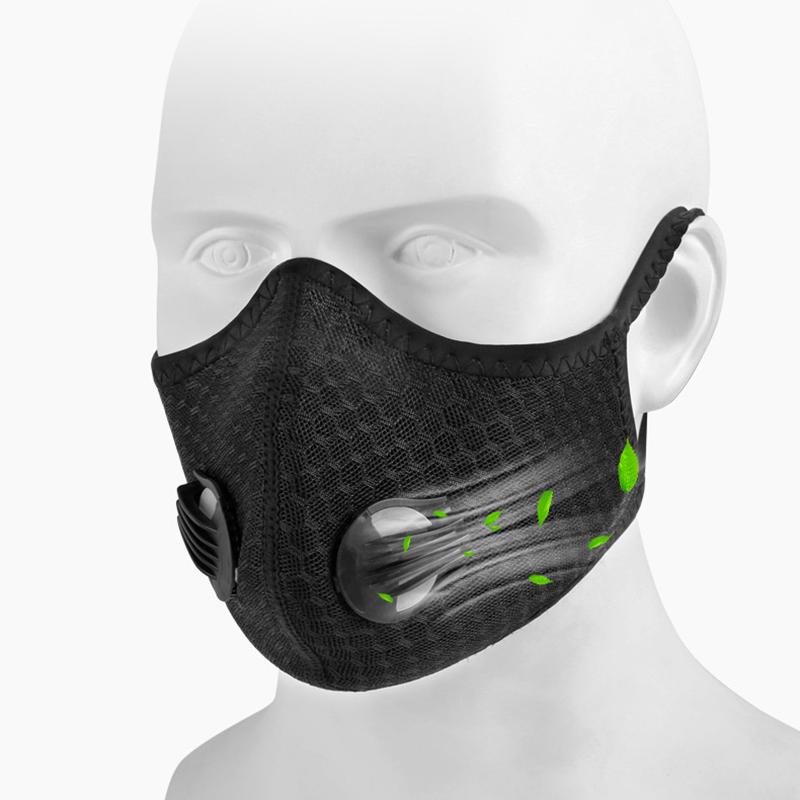 Fahrradmaske Herren und Damen Wind- und Staubdicht Fahrradausrüstung Kalt und Warm Maske Halbes Gesicht Laufen Atmungsaktiv Aktivkohle