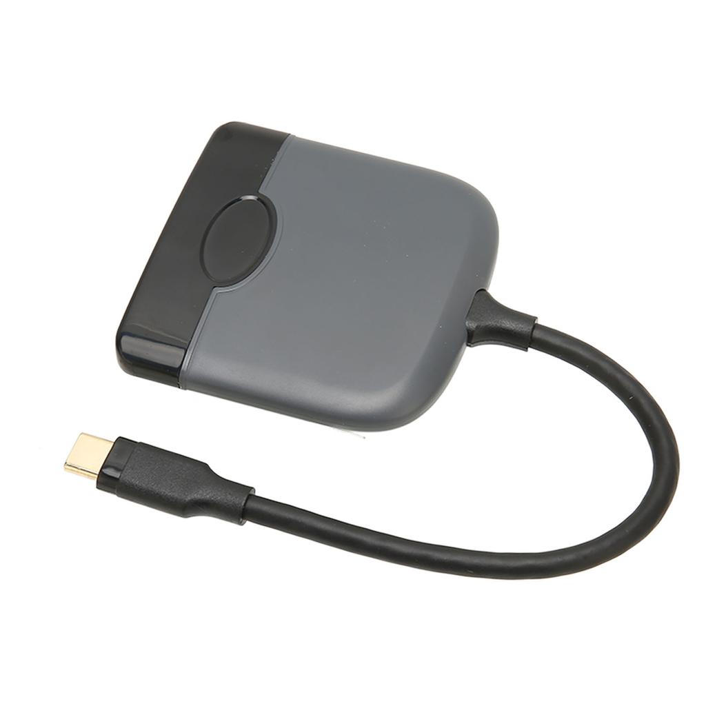 3 In 1 USB C To HD Multimedia Interface Adapter USB C To USB C USB3.0 Multi Port Adapter Compatible for Type C Devices