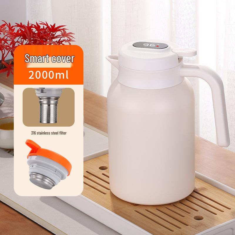 Large Stainless Steel Teapot for White Tea Brewing, Office Use, Insulated Thermos Flask
