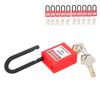 10 Sets 38mm Lockout Lock Dustproof Nylon Industrial Engineering Insulation Security Tool for FactoriesRed