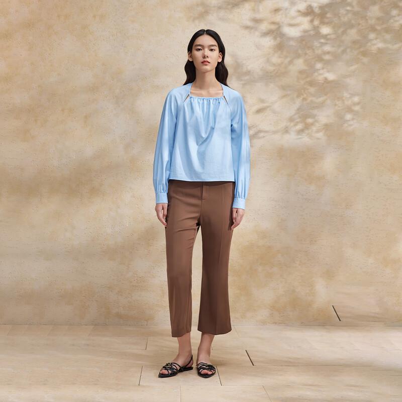 Women's Wide-Leg Cropped Casual Pants BDR2KD1013