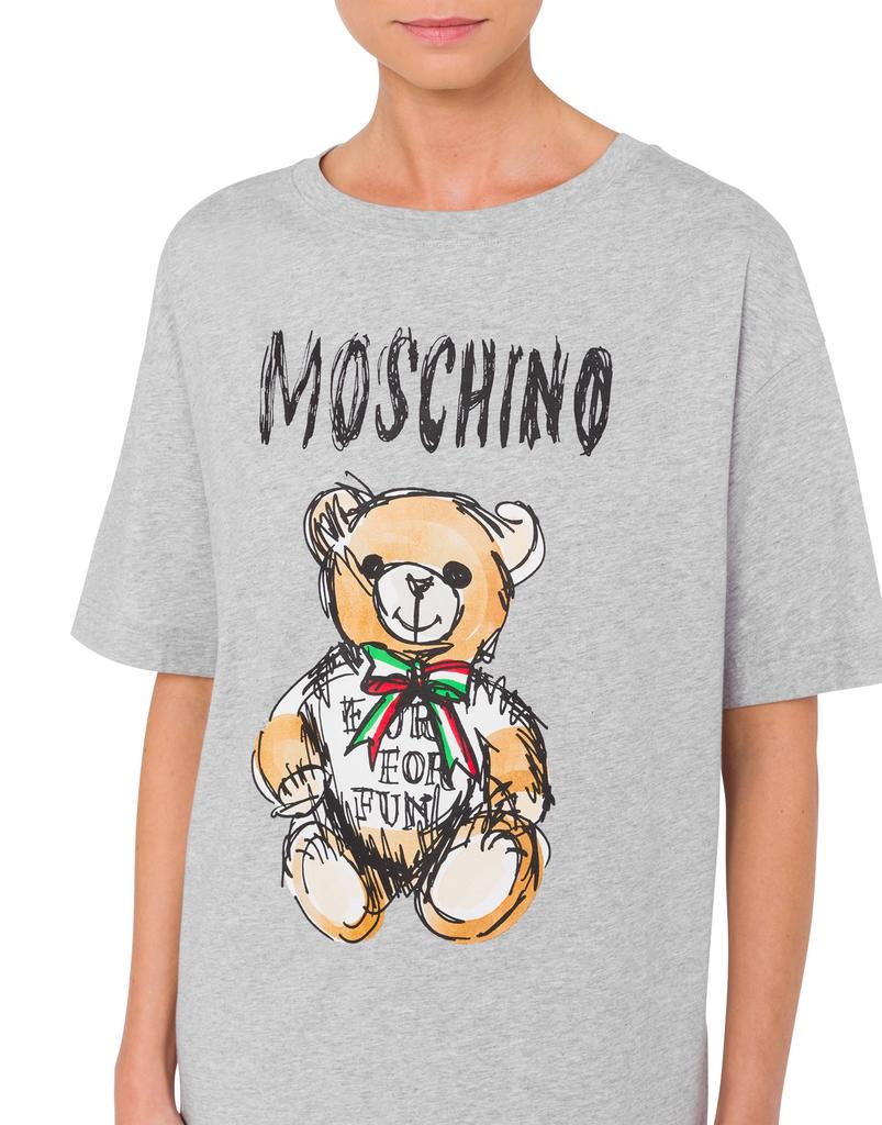 Moschino Cotton Teddy Short Sleeve Dress