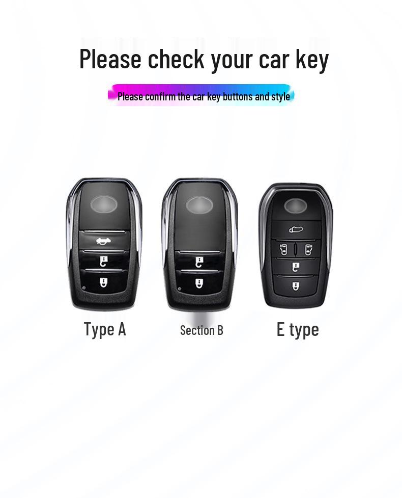 Toyota Prado Key Cover for 2015-2024 Models: Metal Buckle Shell