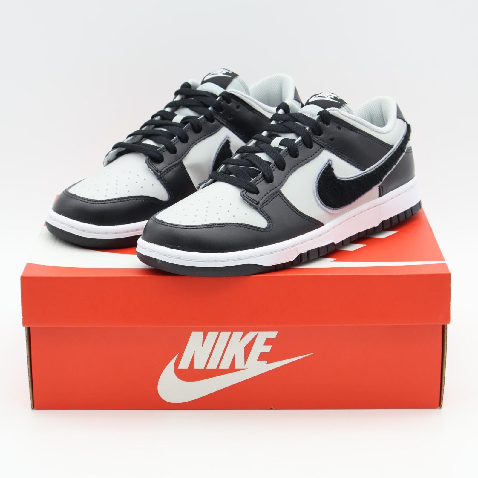 DQ7683-001 Nike Dunk Low Retro Chenille Swoosh Black Grey (Men s) 11