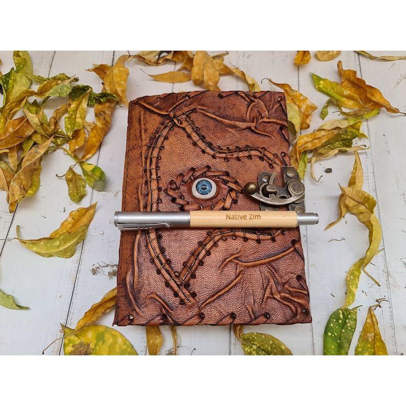Hocus Pocus Book of Spells Book of Shadows Leather Journal Blank Book, Wiccan Pagan, Winifred Sanderson, Hocus Pocus Gifts, Gift for Him Her