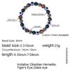 Devil Eye Bracelet Natural Stone Beads Hand String 16-18Cm Adjustable Design Wristband Accessory For Daily Wear Gift