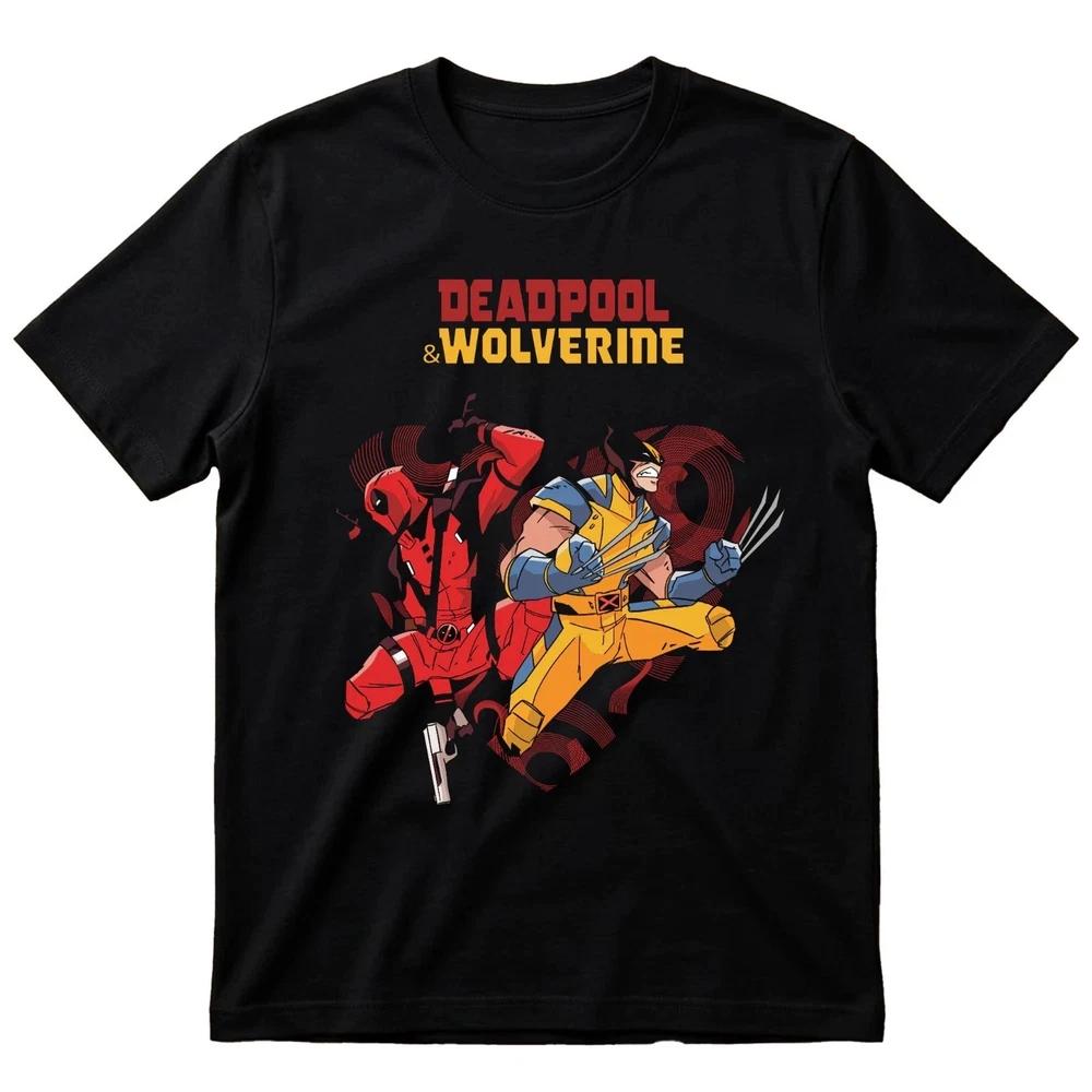 Deadpool Wolverine Action TShirt Superhero Comic Graphic Tee Unisex Fan Gift S