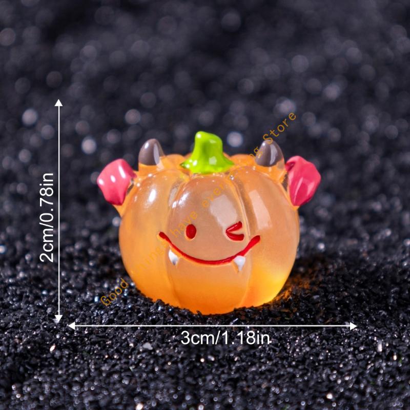 Creative Halloweens Illuminating Pumpkins Miniature Landscape Ornaments for Garden Tabletop Decoration 55KF