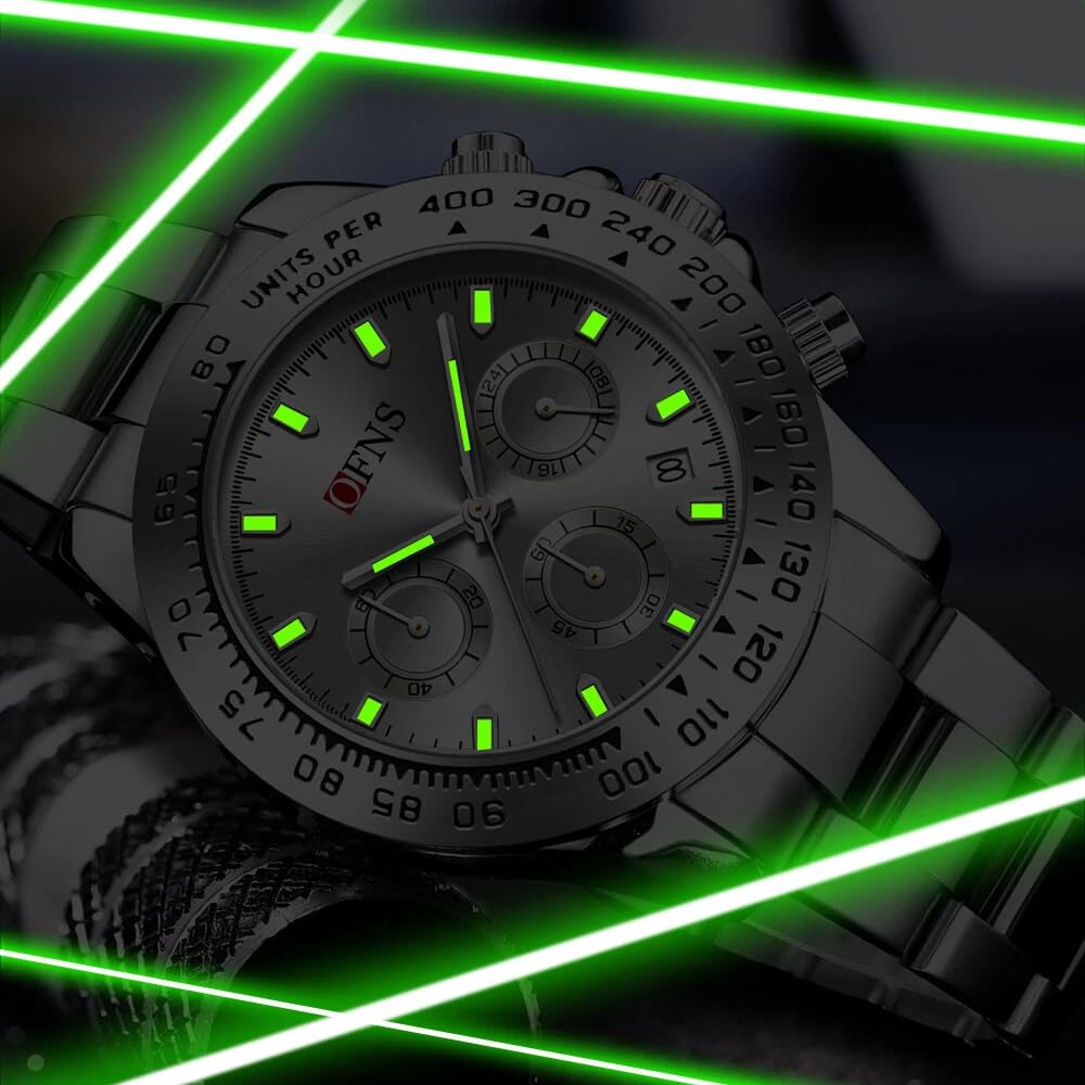 Luxury Man Watch Quartz Waterproof Luminous Date Chronograph Stainless Steel Men Wristwatch Military Sports Men's Watches