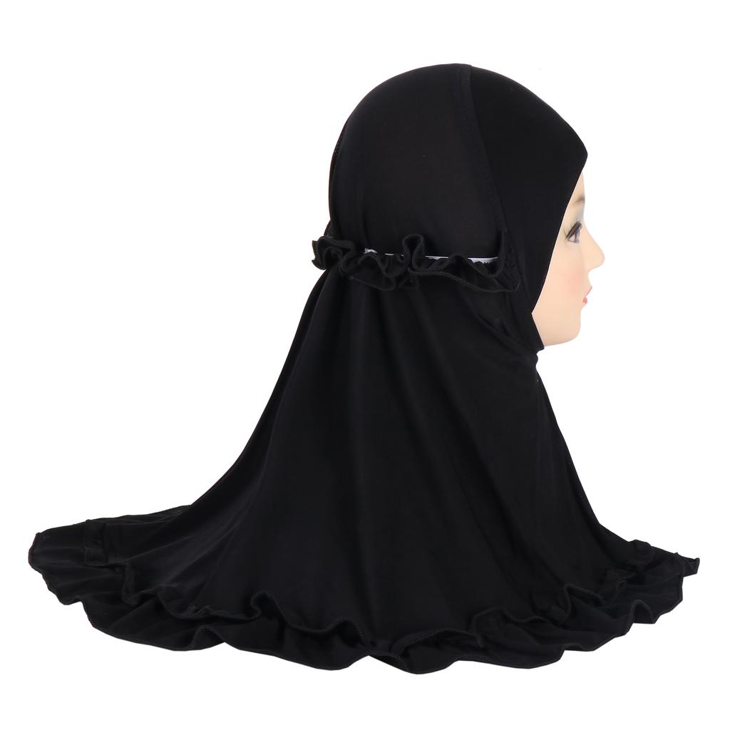 H361 Beautiful Fit 3-6 Years Old Girls Cute Hijab Head Scarf With Crinkles Baby Muslim Shawl Turban Caps