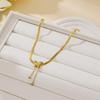 Elegant Gold Butterfly Tassel Chain Necklace for Women - Non-fading, Versatile, Fashionable Accessory