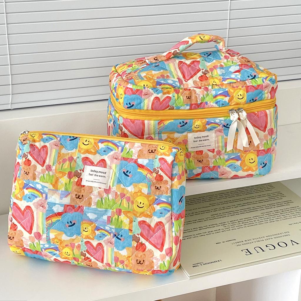 Graffiti Cosmetic Bag Going Travel Portable Storage Wash Bag Quilting Large Capacity Handbag