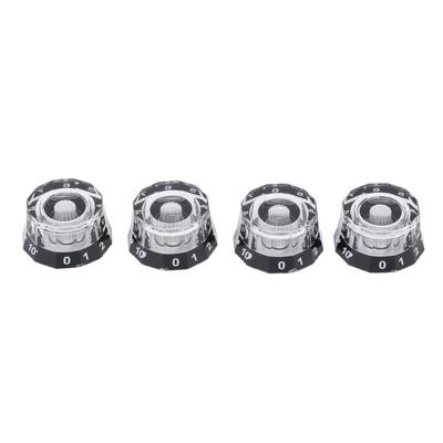 4PCS Botão de guitarra elétrica de plástico 6mm de diâmetro interno Botão de controle de velocidade de guitarra Botão de tom de volume