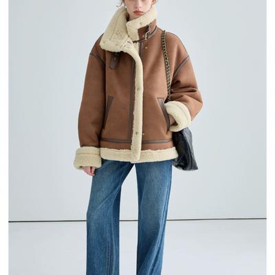Jacket Women's Winter New Thickened Warm Fur Integrated Retro