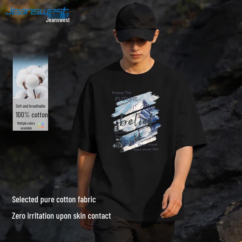 

Jeanswest Men s Snow Mountain Graphic T-Shirt XL