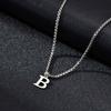 Simple A-Z Letter Necklace for Men Waterproof Stainless Steel 26 Letters Pendant Necklace Men’s Minimal Initial Necklace