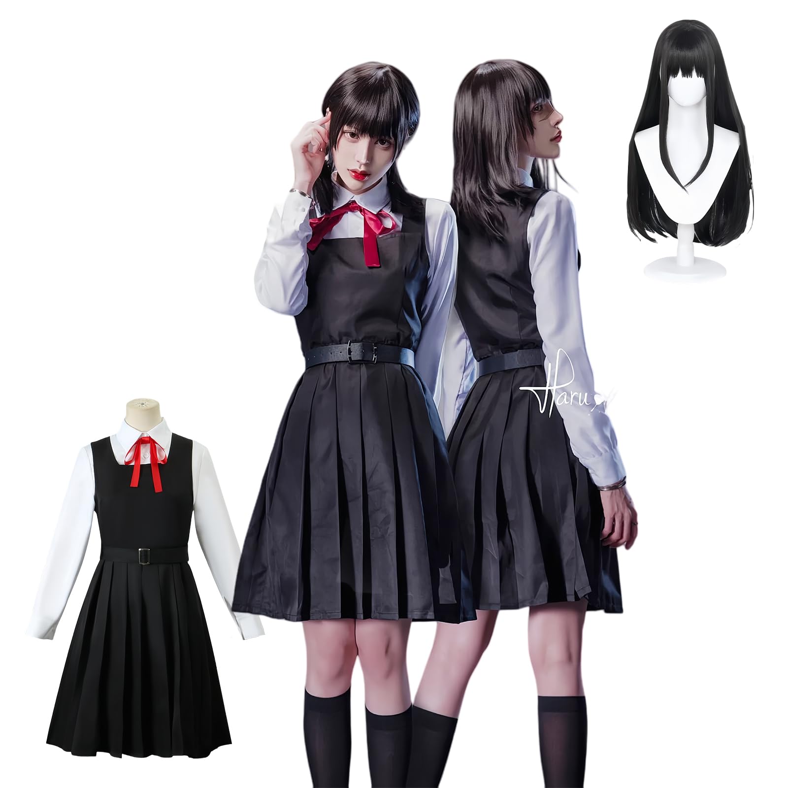 

Митака Аса Косплей Дьявол Школьница Милая Длинная Юбка Аниме Косплей Костюм для Культурного Взрослого Митака Размер [Ноу-сацу] Хэллоуин, Фестивали,