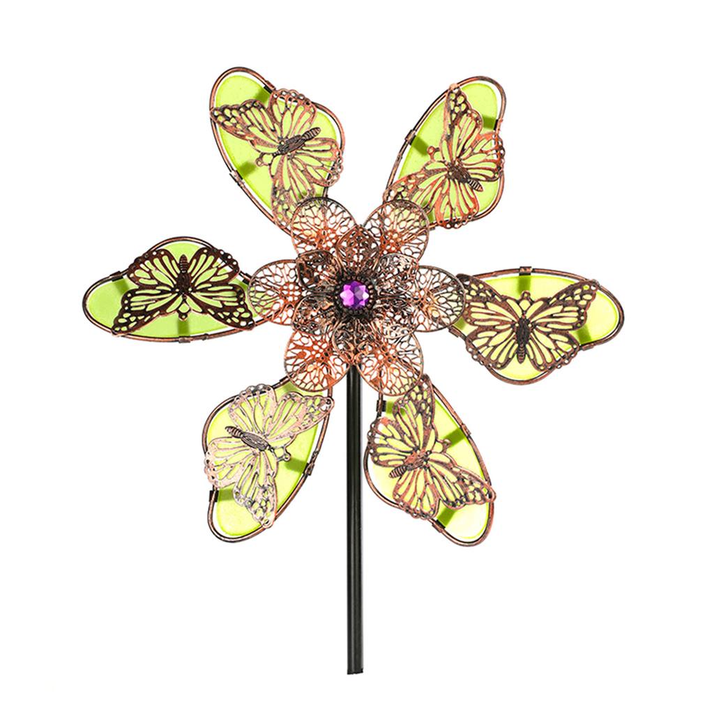 Luminous Windmill Stake Patio Outdoor Decoration Iron Windmill in the Dark Garden Windmill