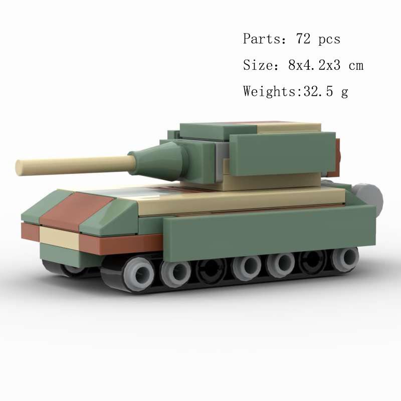 Klocki MOC Model Czołgu Seria Wojskowa T-14 II Wojna Światowa Maus Ciężki Czołg ASU-57 Zabawka do Składania dla Chłopców Prezent