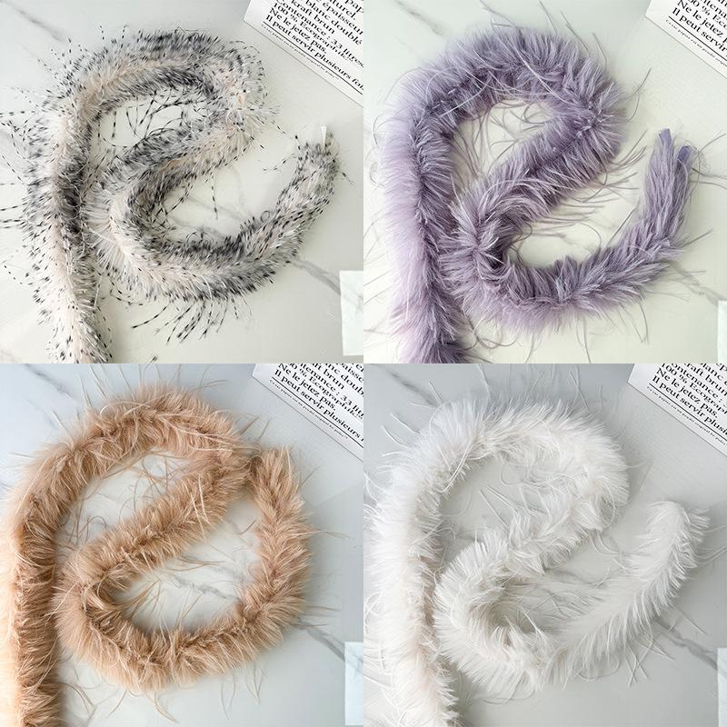 Colorful Imitation Turkey Marabou Feather Trim for Costumes & DIY Pajamas