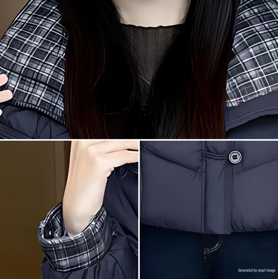

Women s Elegant Stand Collar Slimming Winter Jacket 2025 - Short, Petite, Thickened Down Cotton. XXL [130-150]
