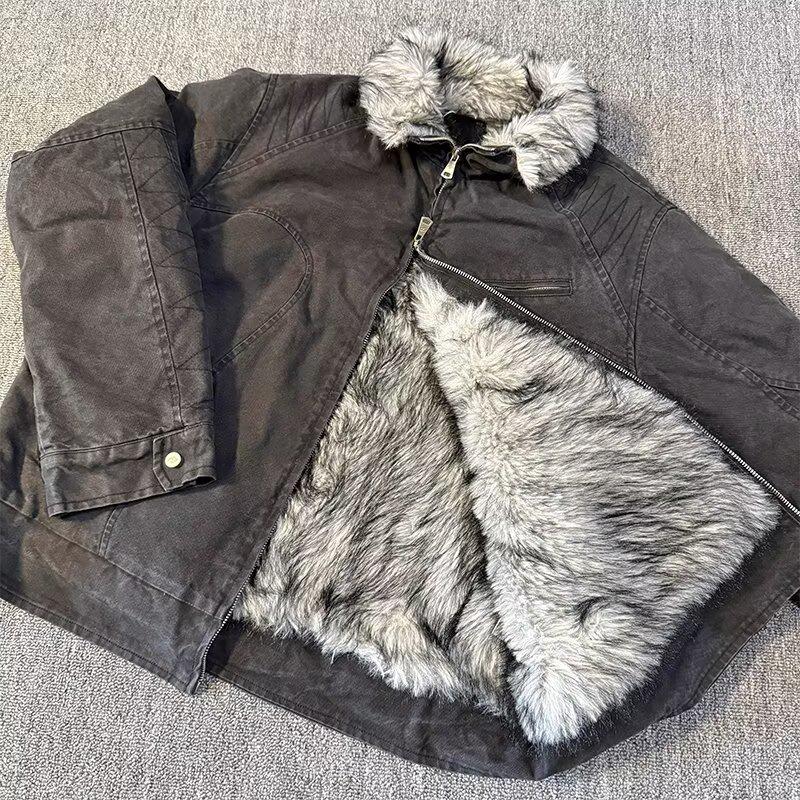 Giacca Giapponese alla Moda Versatile Pigra con Aquila - Trendy, Semplice, Pesante, Stile Lavato