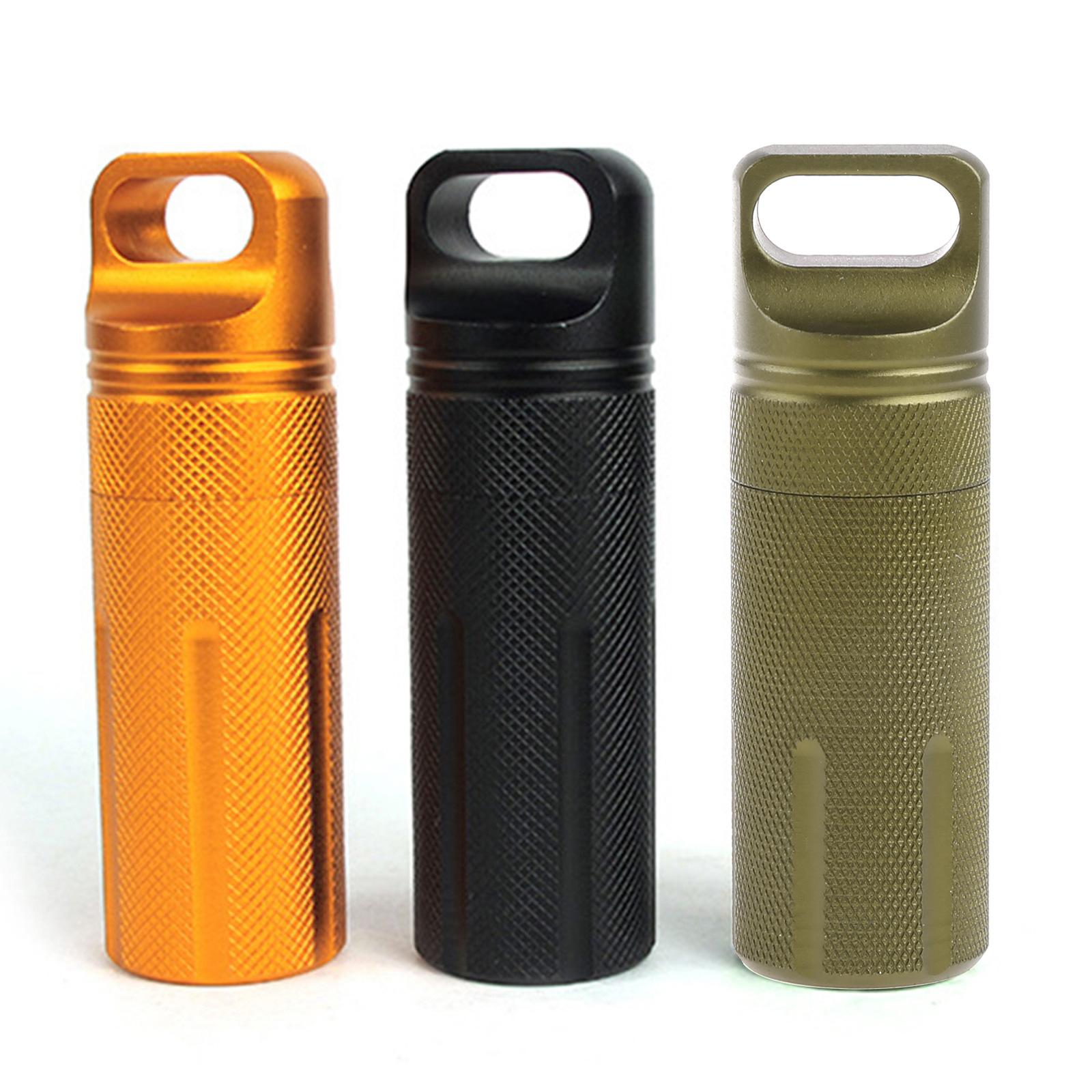 

Алюминиевый сплав герметичный для контейнера для таблеток, бутылки, портативный, открытый, EDC, однокамерный держатель капсул, водонепроницаемый для чехла