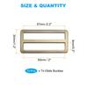Flat Metal Slide Buckle 10pcs Slider Webbing Strap Belt Adjuster Strap Keeper Leather Craft DIY Bag Belt Wallet Making Bronze [PATIKIL] 2"/50mm