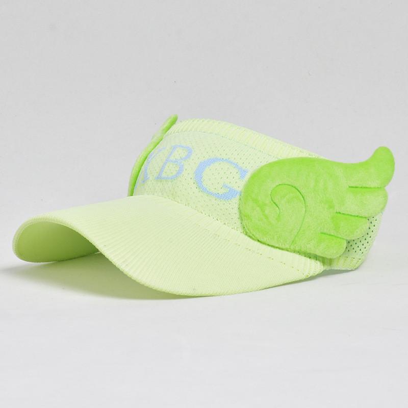 

Cartoon Bunny Summer Cap With Sun Protection And Ventilation For Children And Kids Fluorescent Green Wings