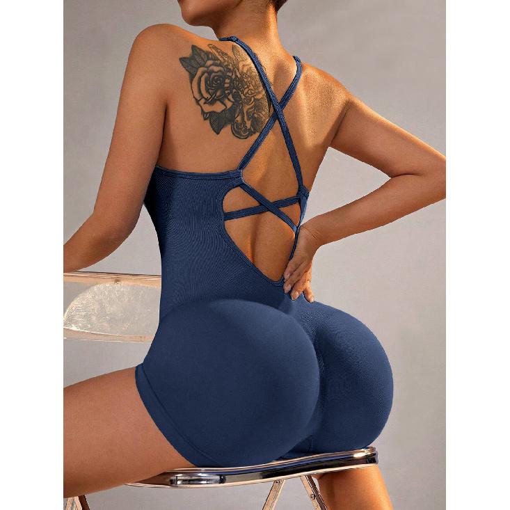 Verano Casual Algodón Puro Alta Gama Ropa Exterior Fitness Secado Rápido Traje de Ejercicio Yoga Mono