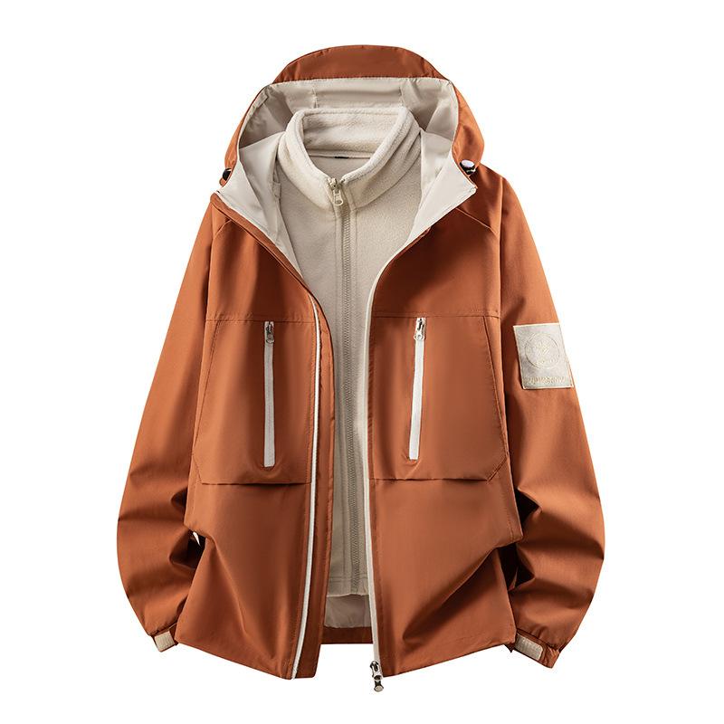 

Куртка Куртка, Ветрозащитная и Водонепроницаемая Осенью и Зимой, Одежда для Пары, Флисовая и Утепленная Куртка, Комплект из Двух Предметов 3XL