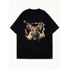 Oversized T Shirt Black German Shepherd Dog Breakthrough Print Casual Wear For Women And Men Streetwear Fashion Statement Piece