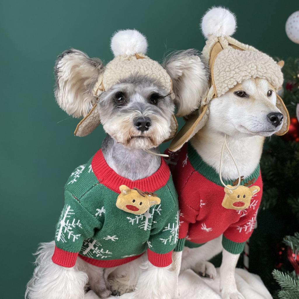 Mütze für Hunde, Winter-warme Mütze, Welpen-Teddy-Kostüm, Weihnachtskleidung, Weihnachtsmann-Hundekostüme, Chihuahua, Chapeu Para Cachorro
