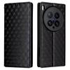 For vivo X200 Ultra 5G Case Wallet Rhombus Imprinted Leather Phone Cover