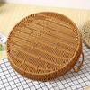 1 ks Košík z proutí na ovoce, zeleninu, dort, ručně pletený, z ratanu, kulatý, z plastových ratanových vláken