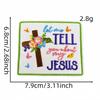 10pcs Embroidery Faith Text Patches Iron On God Jesus Emblem DIY Clothing Stripe Appliques Sewing Wappen Wholesale Cheap
